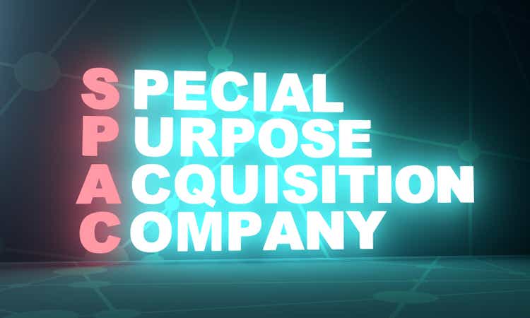 Business acronym SPAC - Special Purpose Acquisition Company.  3D Rendering