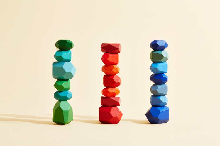 Conceptual image of geometric pebbles