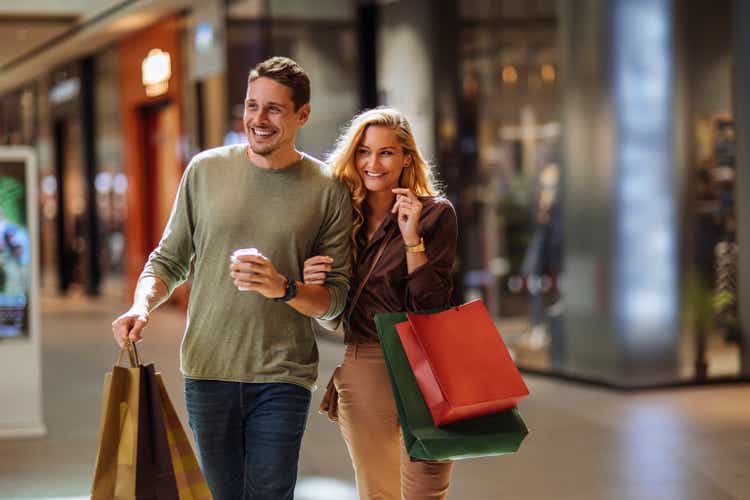 Giggling their way through the mall