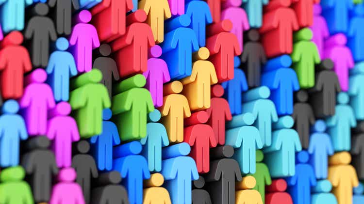 Group of people. Multicolor people"s background. Teamwork and unity concept