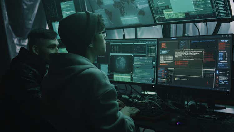 Young cybercriminals hacking secret data
