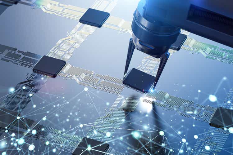 3d rendering robotic arms with chipset for semiconductor manufacturing