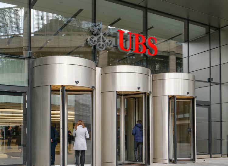 The branch office of UBS UK in London.
