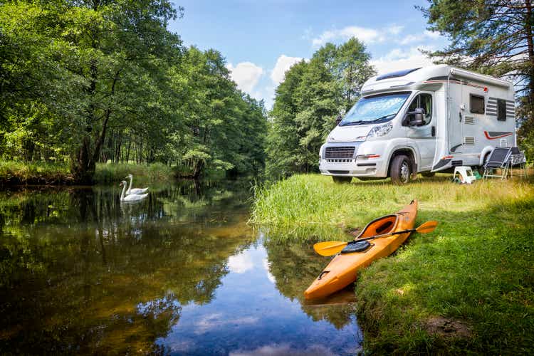 Holidays in Germany - summer recreation at the river