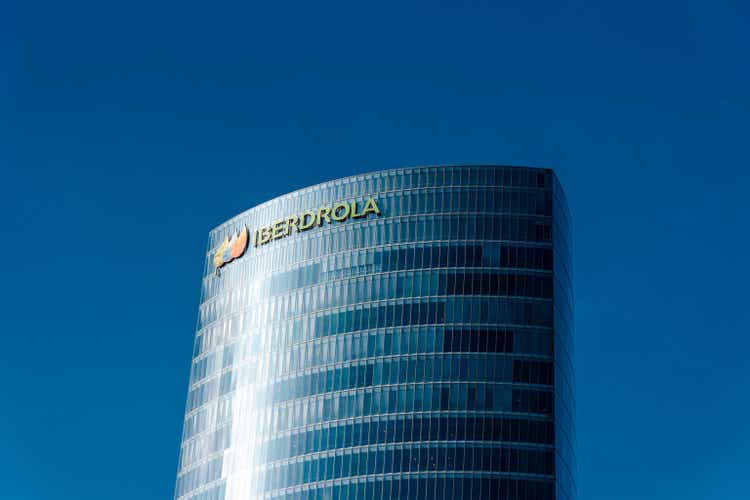 Exterior view of Iberdrola Tower in Bilbao