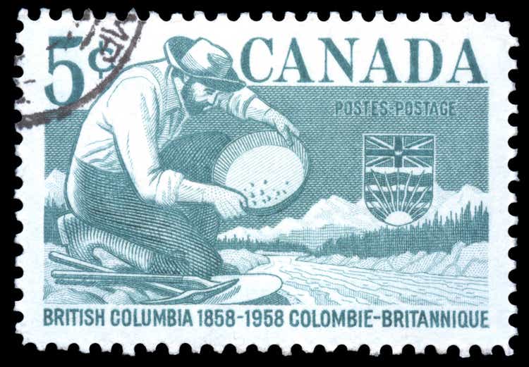 Canada Postage Stamp Panning For Gold