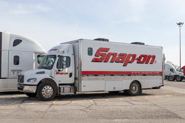 Snap-on mobile tool truck. Snap-on makes high end tools for professional and personal use.