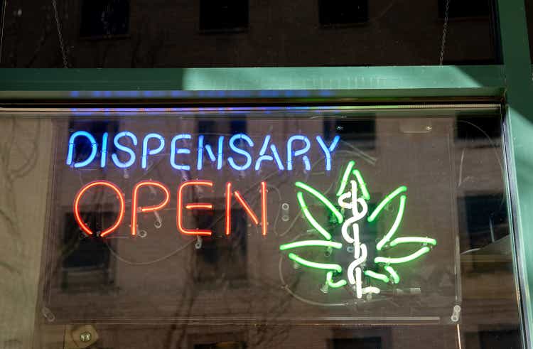 Medical marijuana dispensary sign
