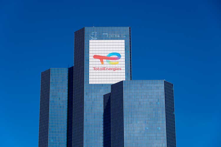 Exterior view of the headquarters of the oil company TotalEnergies, formerly known as Total