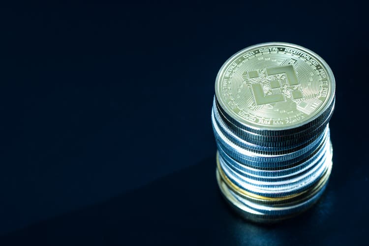 Stack of binance coins