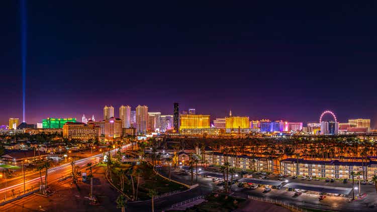 Las Vegas Strip casino and hotel skyline