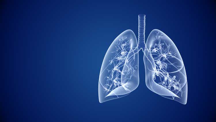 Human lungs healthcare and medical abstract background