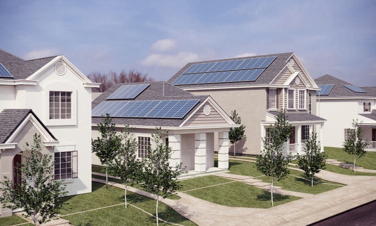 House with solar panels