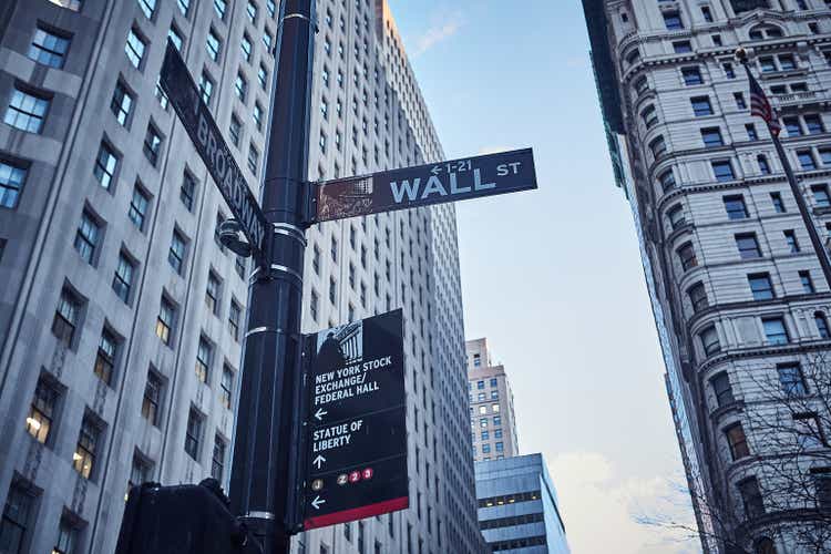 Wall street sign