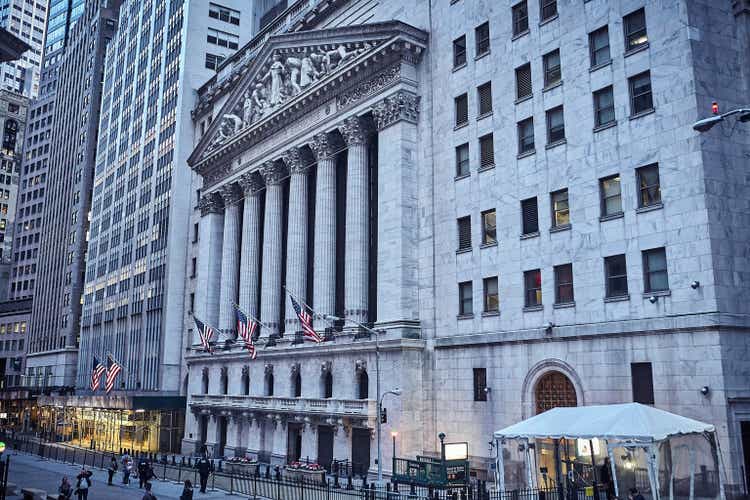 The New York Stock Market and Exchange building