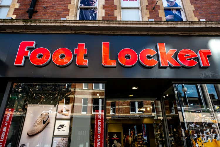 Foot Locker High Street Footware Shoe Shop Front And Logo