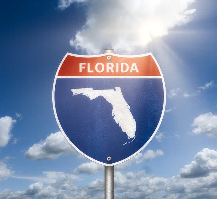 Direction to the Sunshine State of Florida