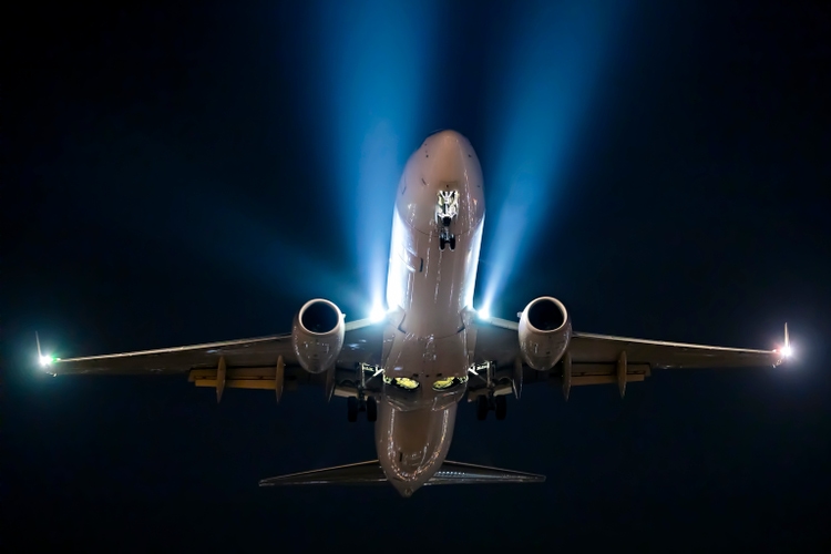 Aircraft flying at night