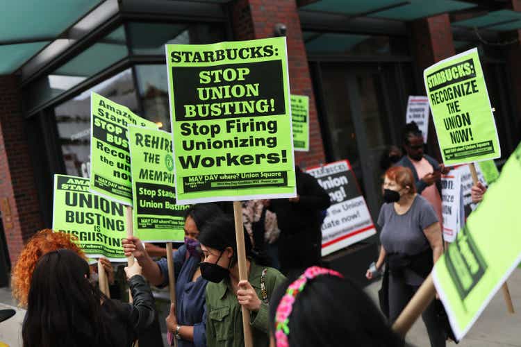 Activists Demonstrate Against Starbucks