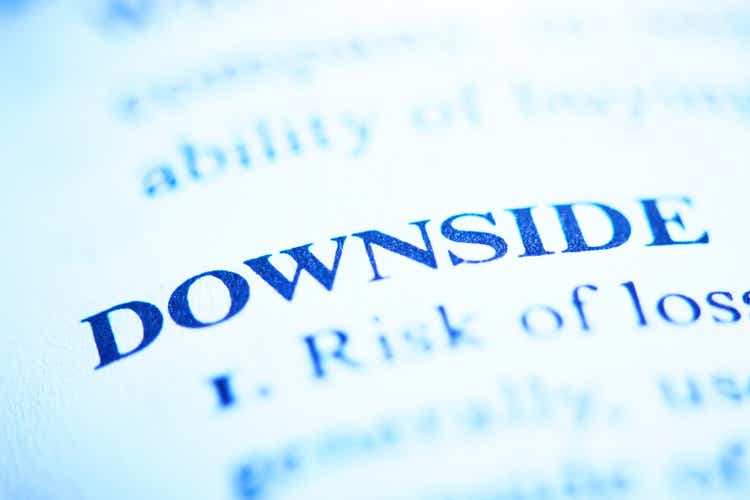 Downside defined in a business dictionary