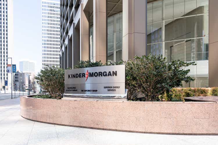 Kinder Morgan headquarters in Houston, Texas, USA.