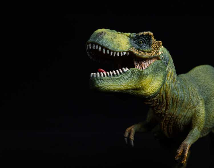 Tyrannosaurus Rex on black background