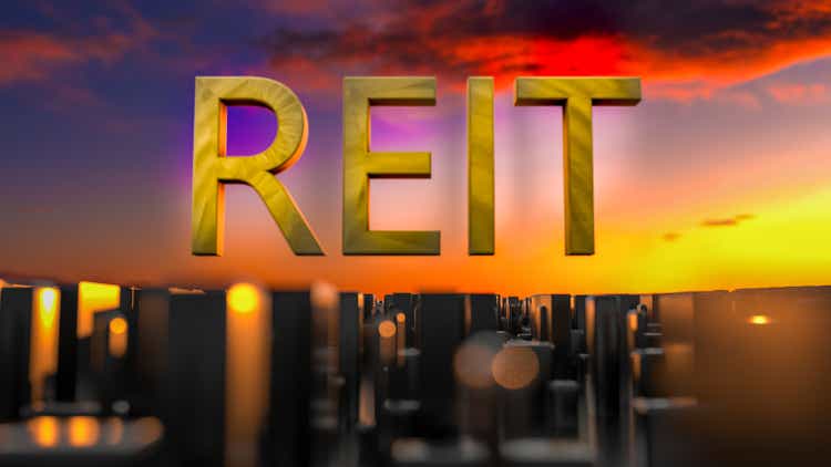 First Industrial Realty Raises FFO Guidance and Reports Strong Q3 Results, Beat Expectations 1 Concept image of Business Acronym REIT as Real Estate Investment Trust. 3d rendering