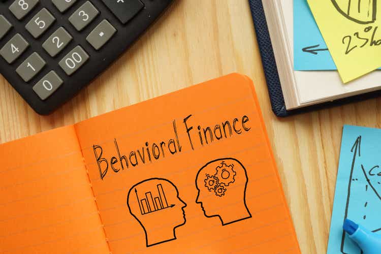 Behavioral finance is shown using the text