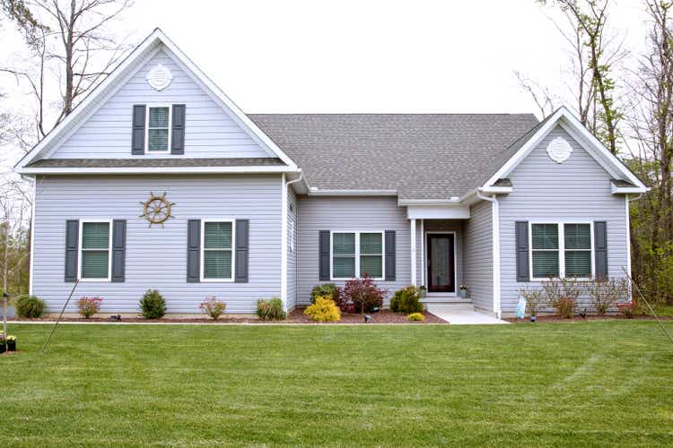 Suburban house front view
