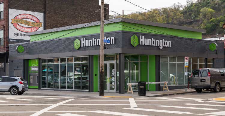 The Huntington Bank building in the Strip District in Pittsburgh, Pennsylvania, USA