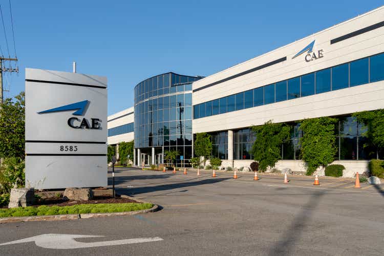 Montreal, QC, Canada - September 4, 2021:CAE headquarters in Montreal, QC, Canada.