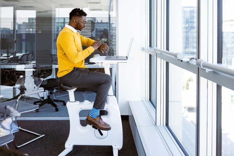 Black CEO working in his modern luxury office