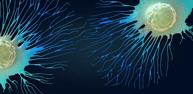 Migrating and spreading crab compartment - 3d illustration