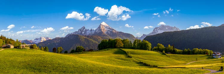 Watzmann in Alps, XXL Panorama - National Park Berchtesgaden