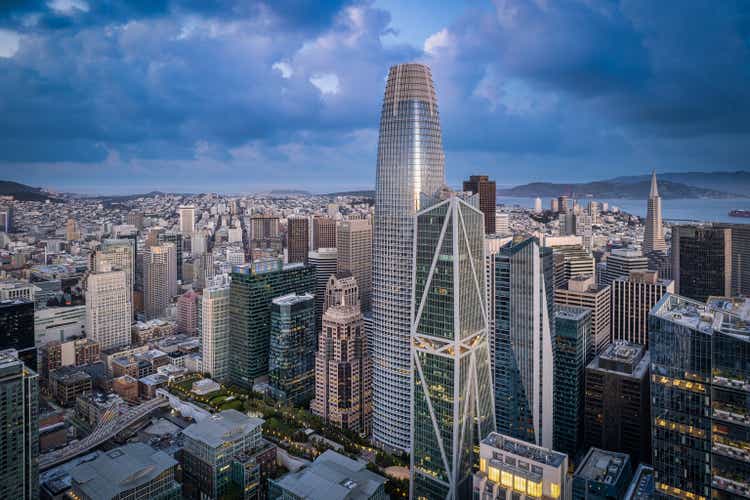 Aerial View of San Francisco Skyscrapers