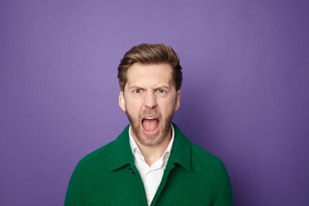 angry man shouting