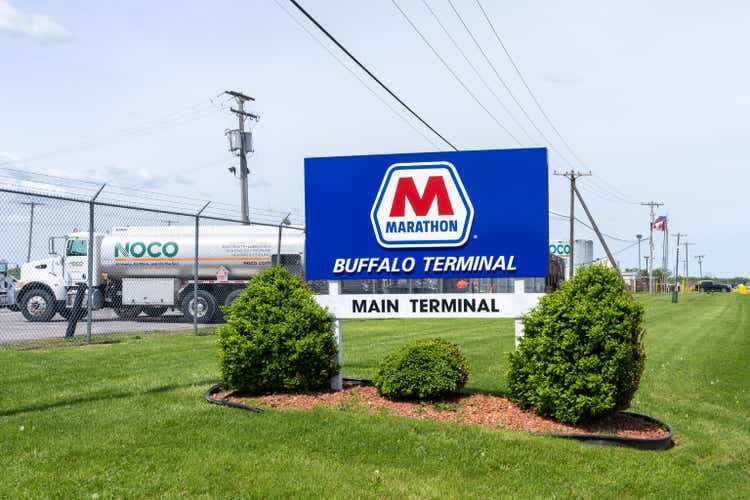 Marathon Petroleum - Buffalo, NY Terminal sign and a NOCO truck is shown.