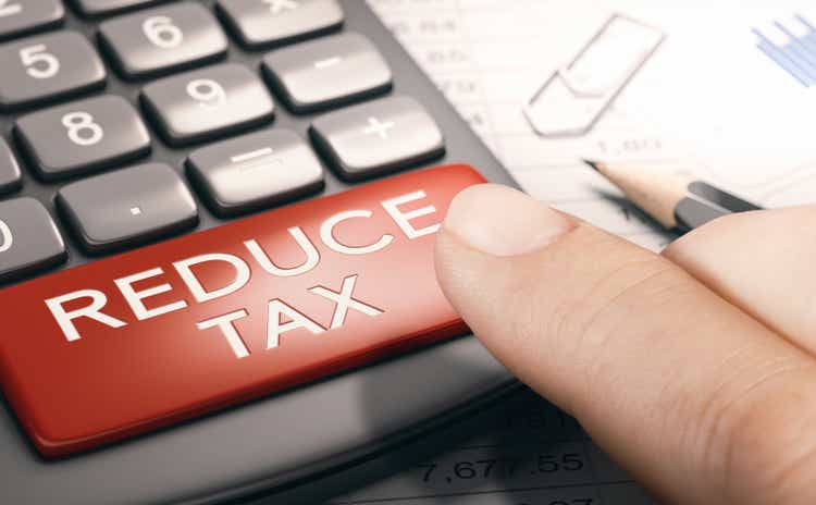 Reduce taxes. Reduction in taxable income.