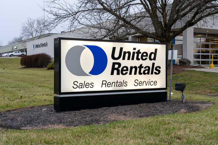 United Rentals facility in Cincinnati, Ohio, USA.