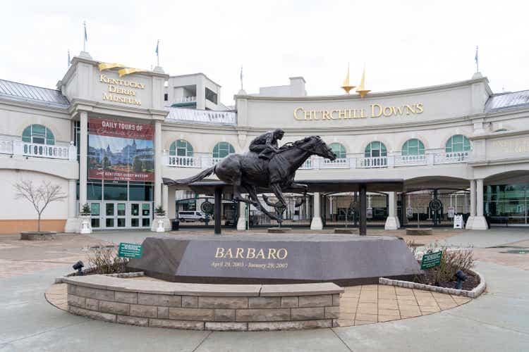 The entrance to Churchill Downs in Louisville, KY, USA.
