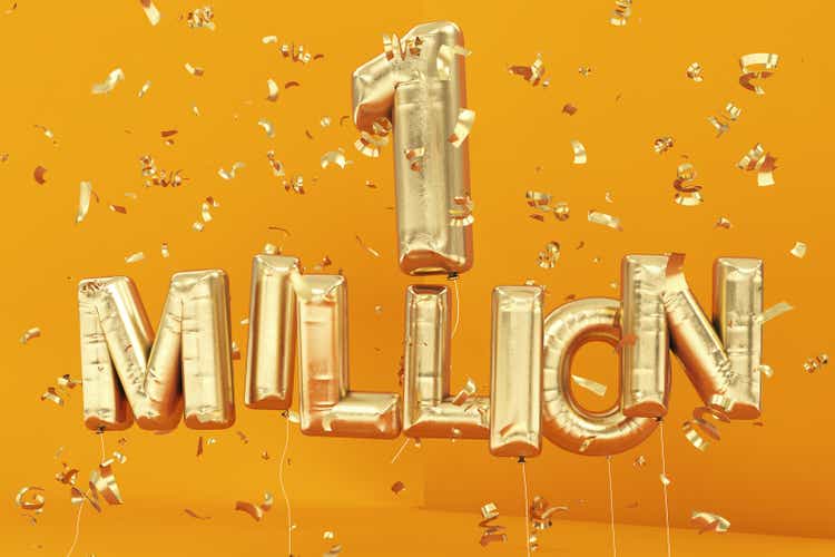 1 Million Celebration Balloons with Confetti