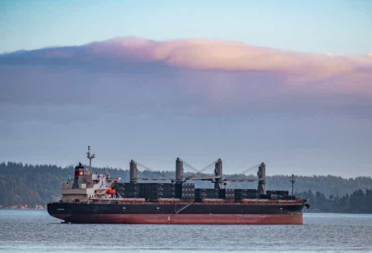 Los buques de carga llegan al puerto de Seattle