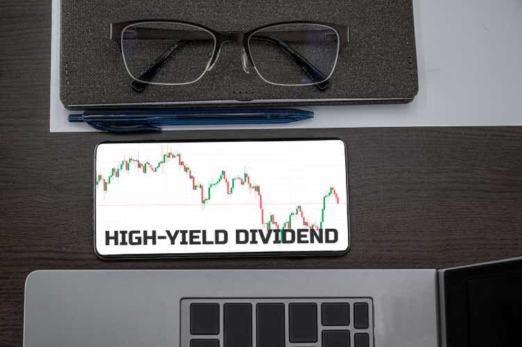 High-yield dividend concept.