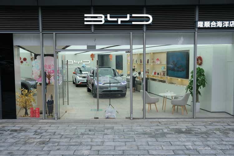 Magasin de voitures électriques (EV) BYD