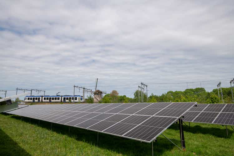 Solar park in the dutch countryside. Zonnepark 