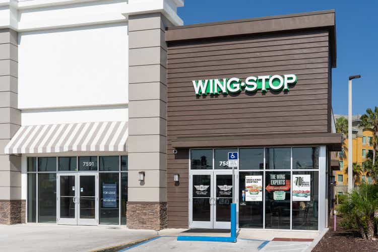 A Wingstop restaurant in Pearland, TX, USA.