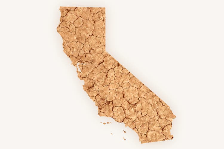 Dry Cracked Earth of California Drought