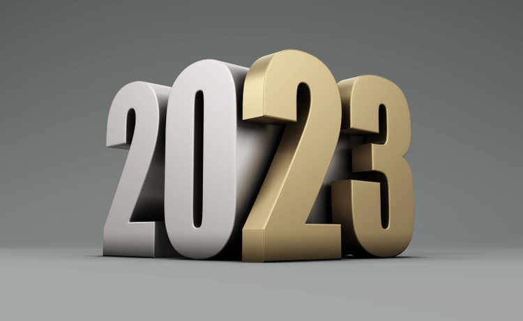 New Year 2023 Creative Design Concept - 3D Rendered Image