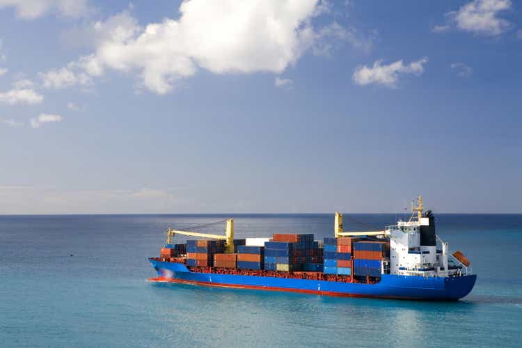 container ship at sea