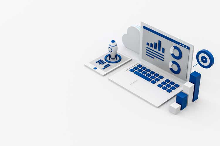 3d render of Start up design